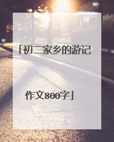 初二家乡的游记作文800字