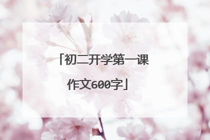 初二开学第一课作文600字