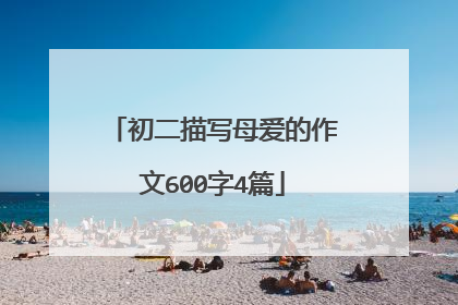 初二描写母爱的作文600字4篇