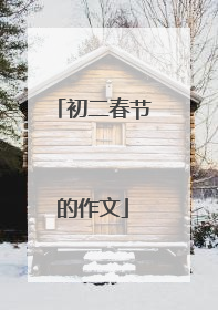 初二春节的作文