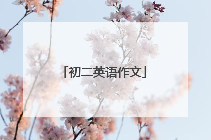 初二英语作文