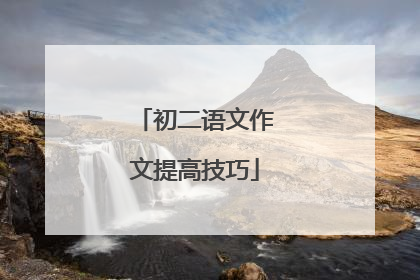 初二语文作文提高技巧