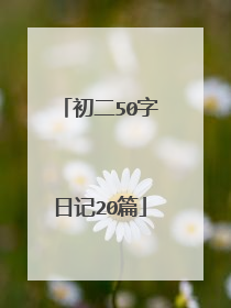 初二50字日记20篇