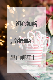 初心如磐,奋楫笃行出自哪里