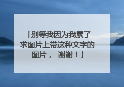 别等我因为我累了 求图片上带这种文字的图片, 谢谢!