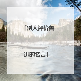 别人评价鲁迅的名言