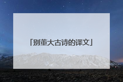 别董大古诗的译文
