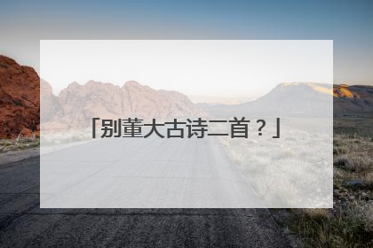 别董大古诗二首?