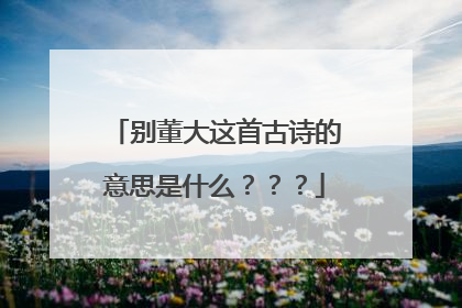 别董大这首古诗的意思是什么???