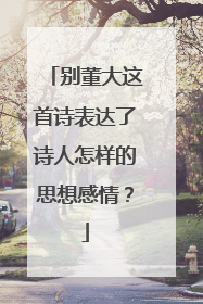 别董大这首诗表达了诗人怎样的思想感情？