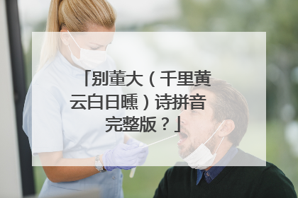 别董大（千里黄云白日曛）诗拼音 完整版？