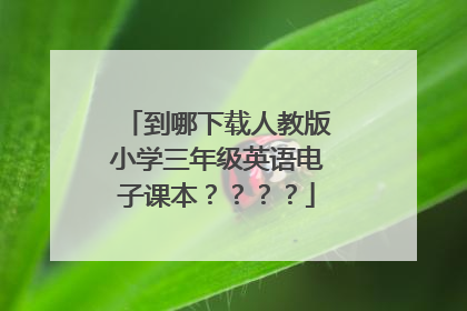 到哪下载人教版小学三年级英语电子课本????