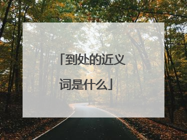到处的近义词是什么