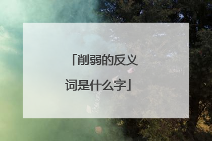 削弱的反义词是什么字