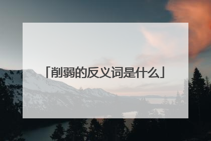 削弱的反义词是什么