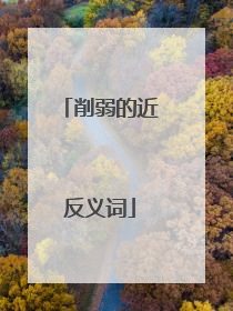 削弱的近反义词