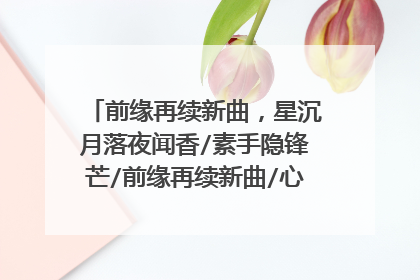 前缘再续新曲，星沉月落夜闻香/素手隐锋芒/前缘再续新曲/心有意爱枉伤/