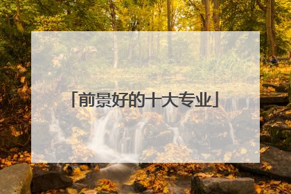 前景好的十大专业