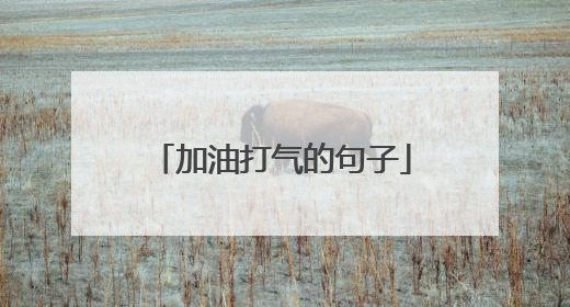 加油打气的句子