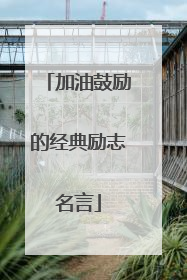 加油鼓励的经典励志名言