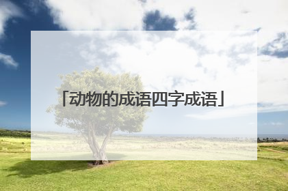 动物的成语四字成语