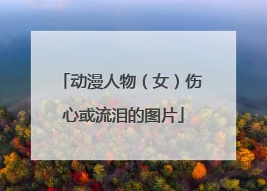 动漫人物(女)伤心或流泪的图片