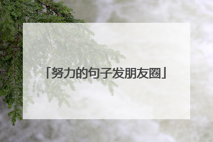 努力的句子发朋友圈