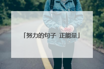 努力的句子 正能量