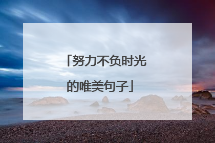 努力不负时光的唯美句子