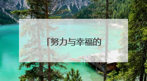 努力与幸福的诗句名人名言