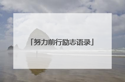 努力前行励志语录