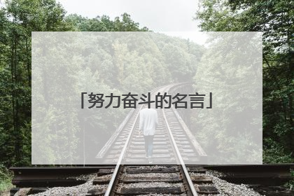 努力奋斗的名言