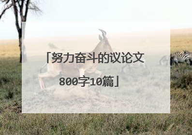 努力奋斗的议论文800字10篇