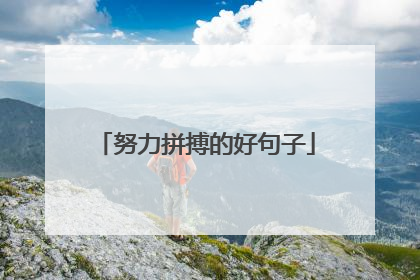 努力拼搏的好句子