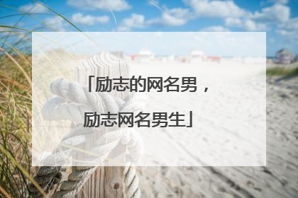 励志的网名男，励志网名男生