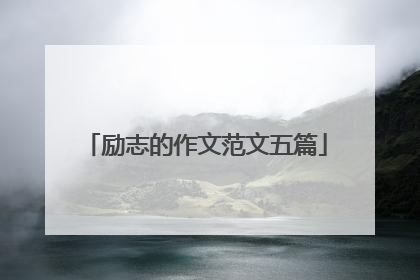 励志的作文范文五篇