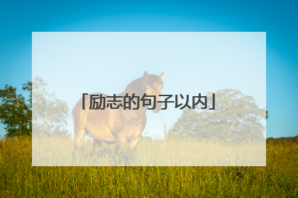 励志的句子以内