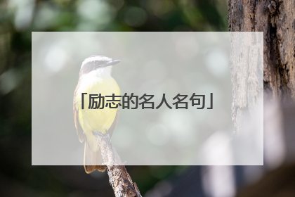 励志的名人名句