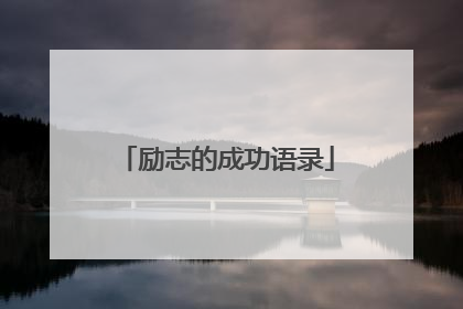 励志的成功语录