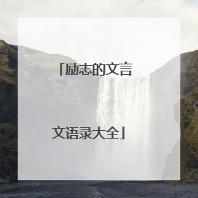 励志的文言文语录大全