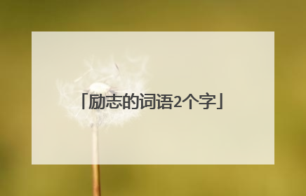 励志的词语2个字