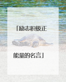 励志积极正能量的名言