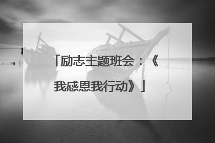 励志主题班会：《我感恩我行动》