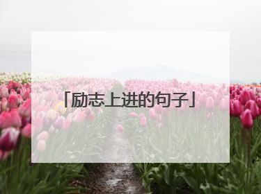 励志上进的句子