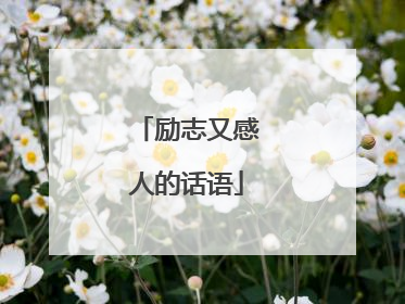 励志又感人的话语