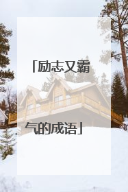 励志又霸气的成语