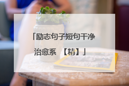 励志句子短句干净治愈系 【精】