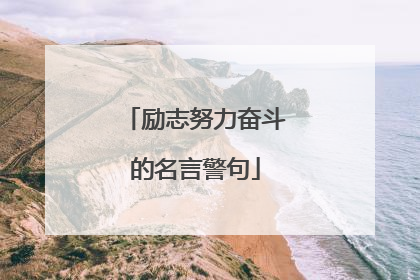 励志努力奋斗的名言警句