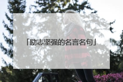 励志坚强的名言名句