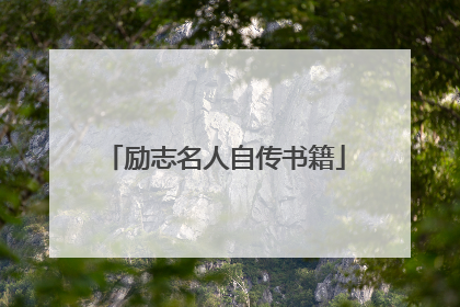 励志名人自传书籍